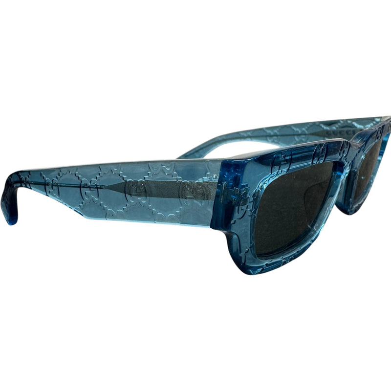 Men's Monogram Rectangle Sunglasses Blue