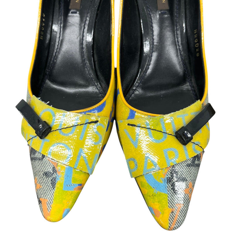 Women's Monogram Textile Pump Heels Multi-Coloured Size EU 39 / UK 6