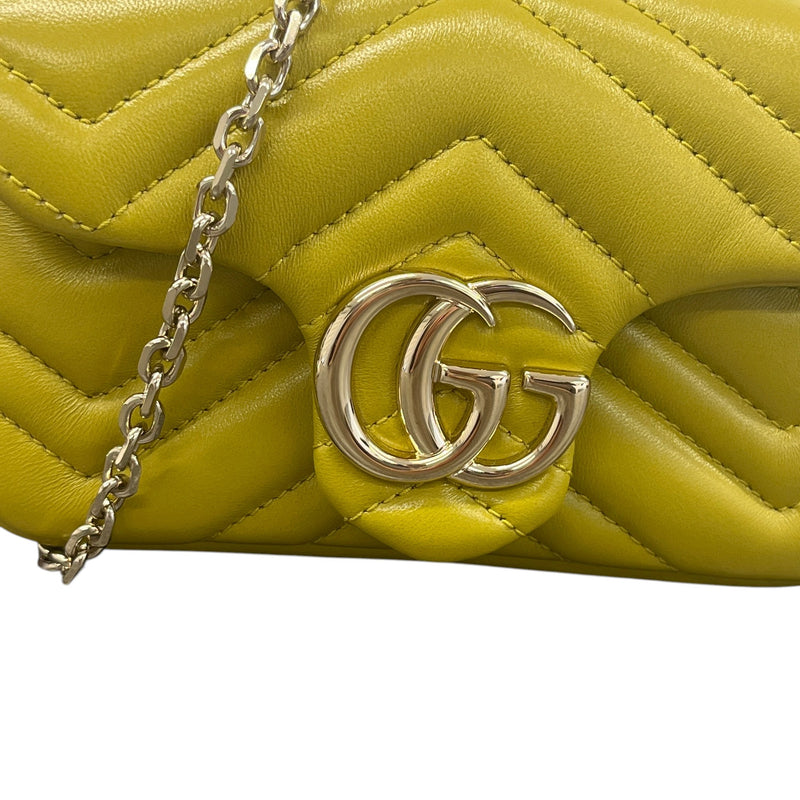 Women's Shoulder GG Marmont Mini Crossbody Bag Yellow