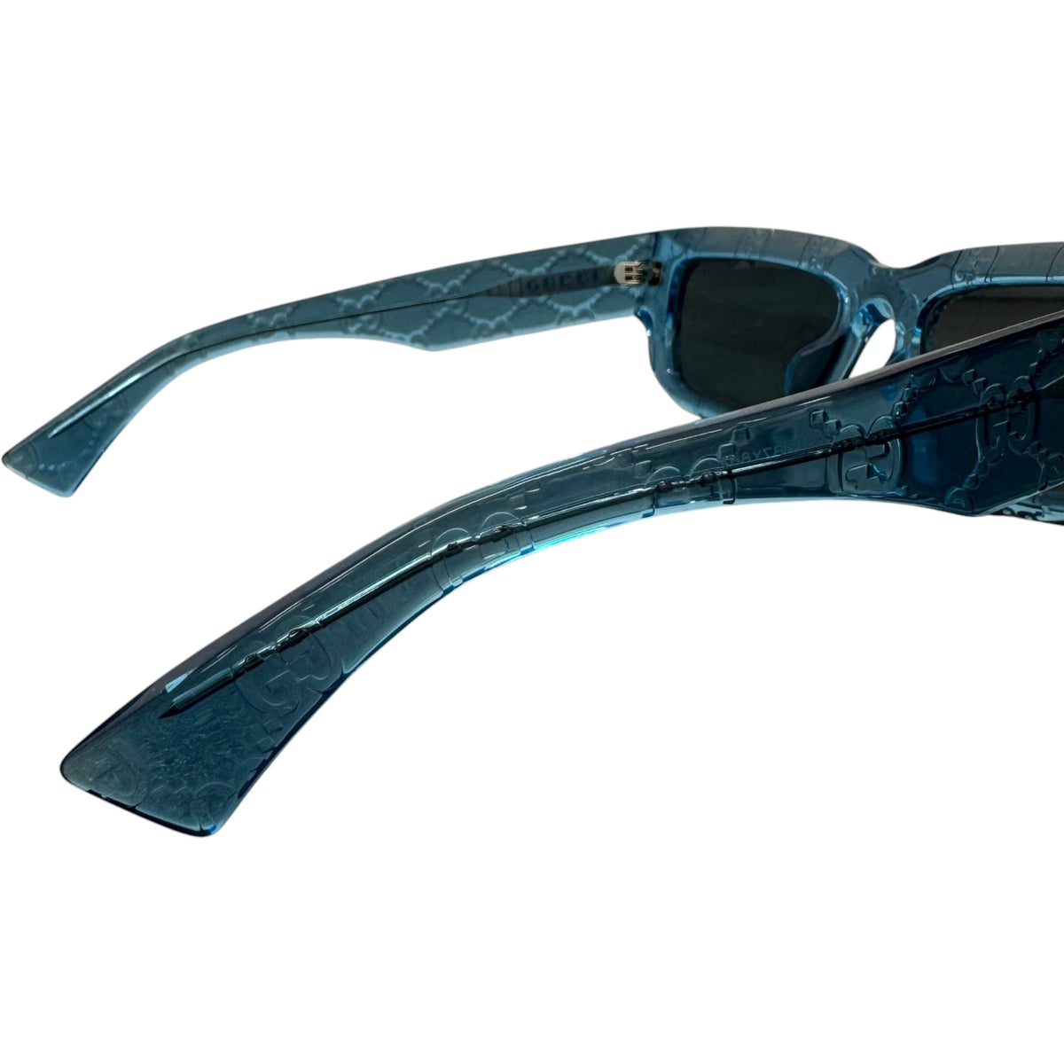 Men's Monogram Rectangle Sunglasses Blue - Photo 5