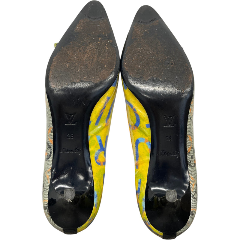 Women's Monogram Textile Pump Heels Multi-Coloured Size EU 39 / UK 6