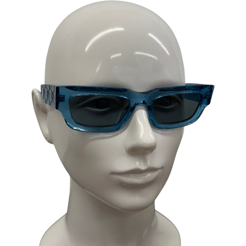 Men's Monogram Rectangle Sunglasses Blue