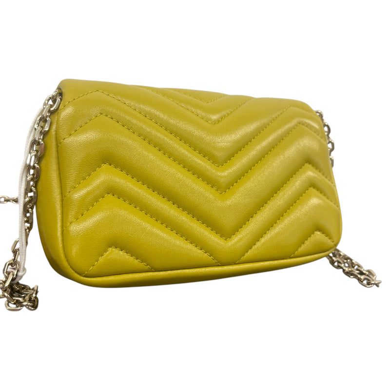 Women's Shoulder GG Marmont Mini Crossbody Bag Yellow