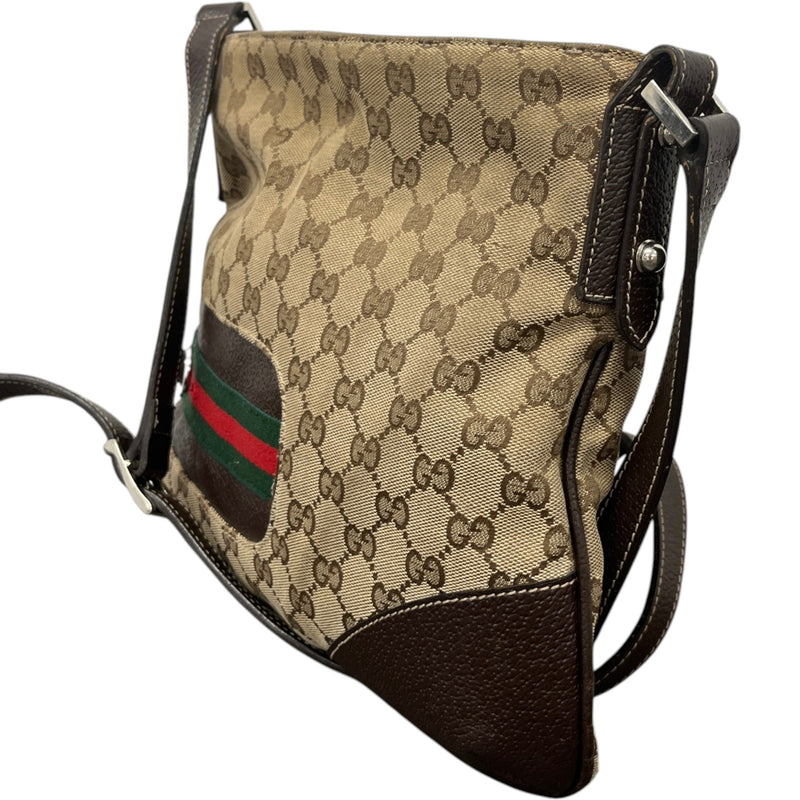 Women's Gg Supreme Web Stripe Messenger Bag Beige