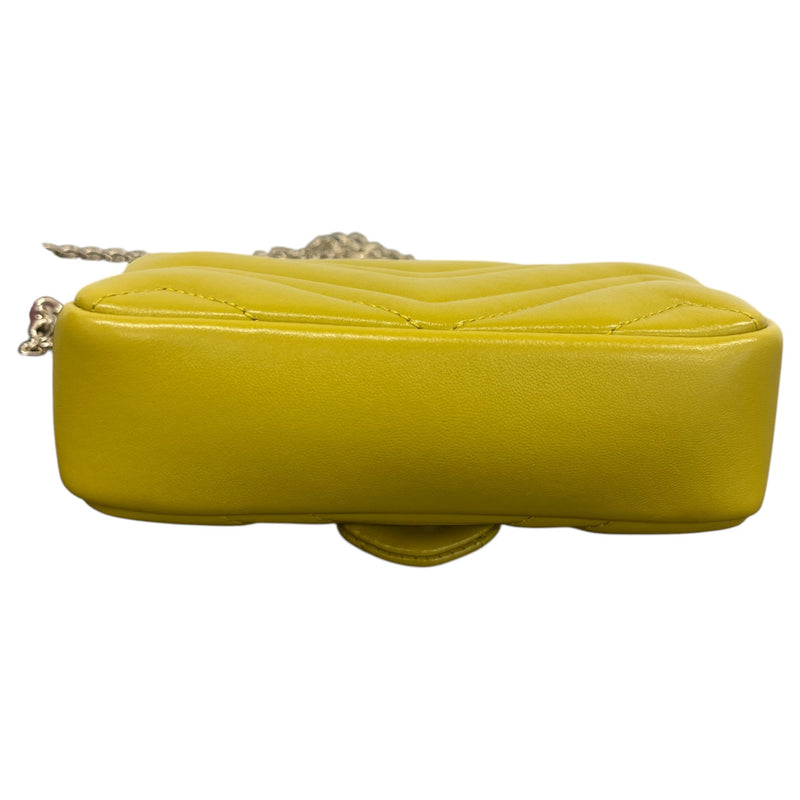 Women's Shoulder GG Marmont Mini Crossbody Bag Yellow