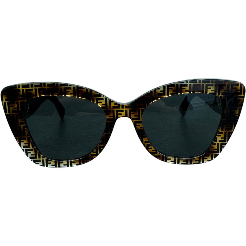 Women's FF0327S Cat Eye Sunglasses Brown