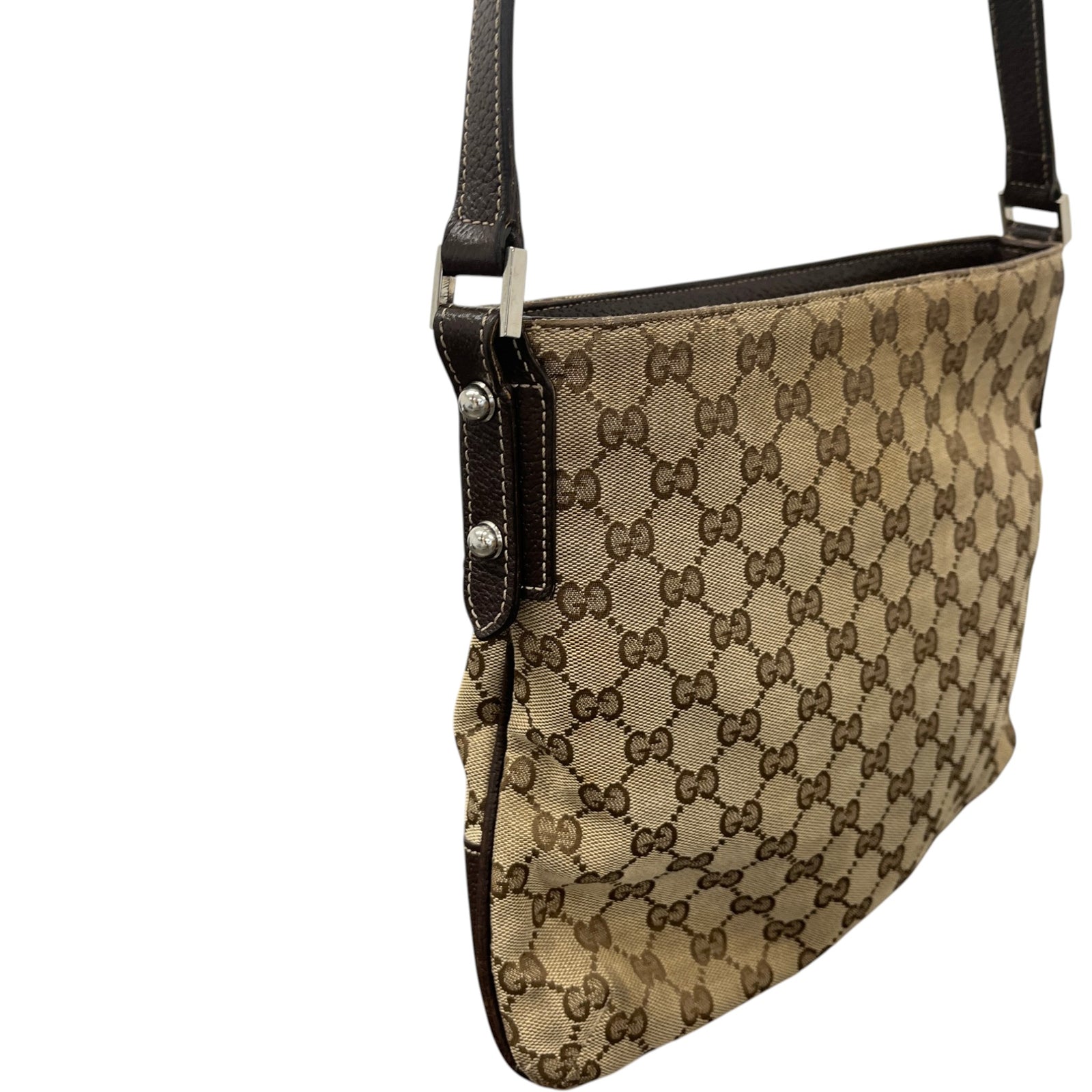 Women's Gg Supreme Web Stripe Messenger Bag Beige - Photo 6