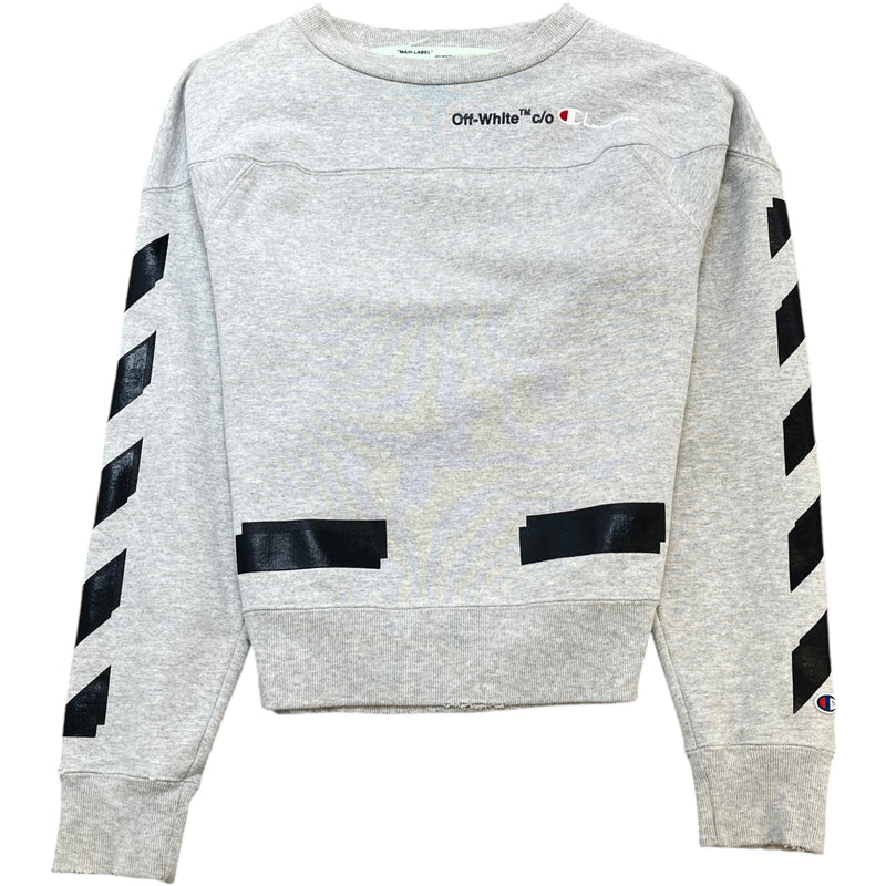 Men's X Champion Distressed Arrow Logo Sweatshirt Grey Size M