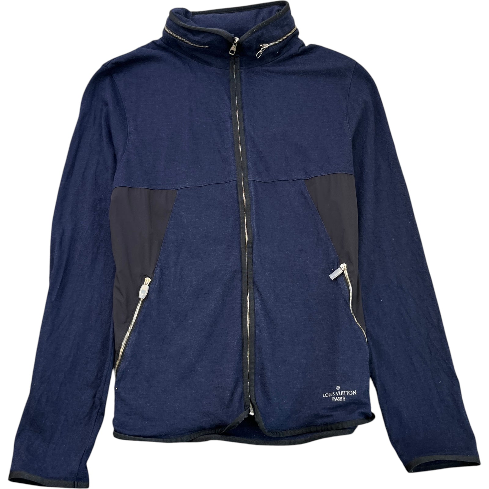 Men's Embroidered Logo Jacket Navy Size M - Photo 1