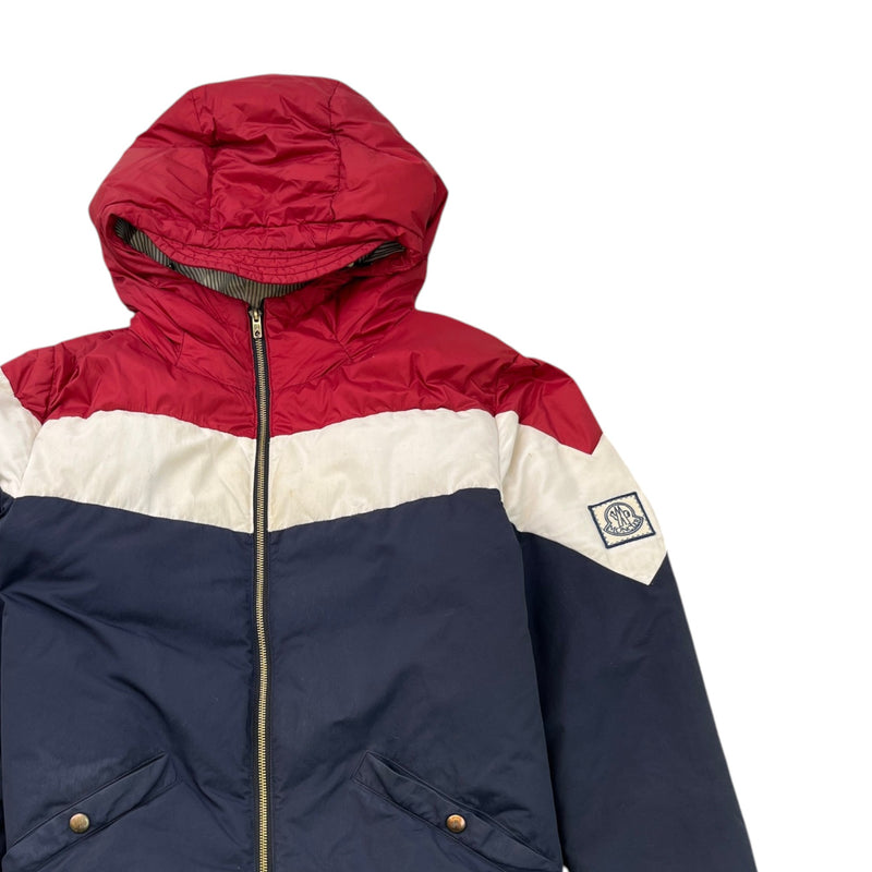 Men's Gamme Bleu Contrast Panels Down Jacket Navy Size L