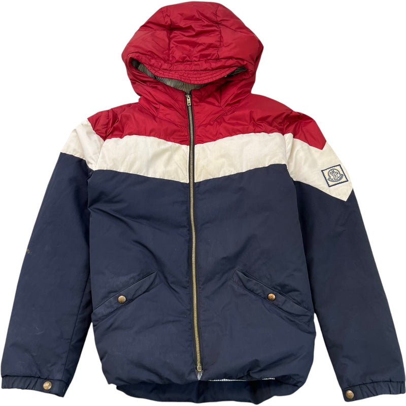 Men's Gamme Bleu Contrast Panels Down Jacket Navy Size L