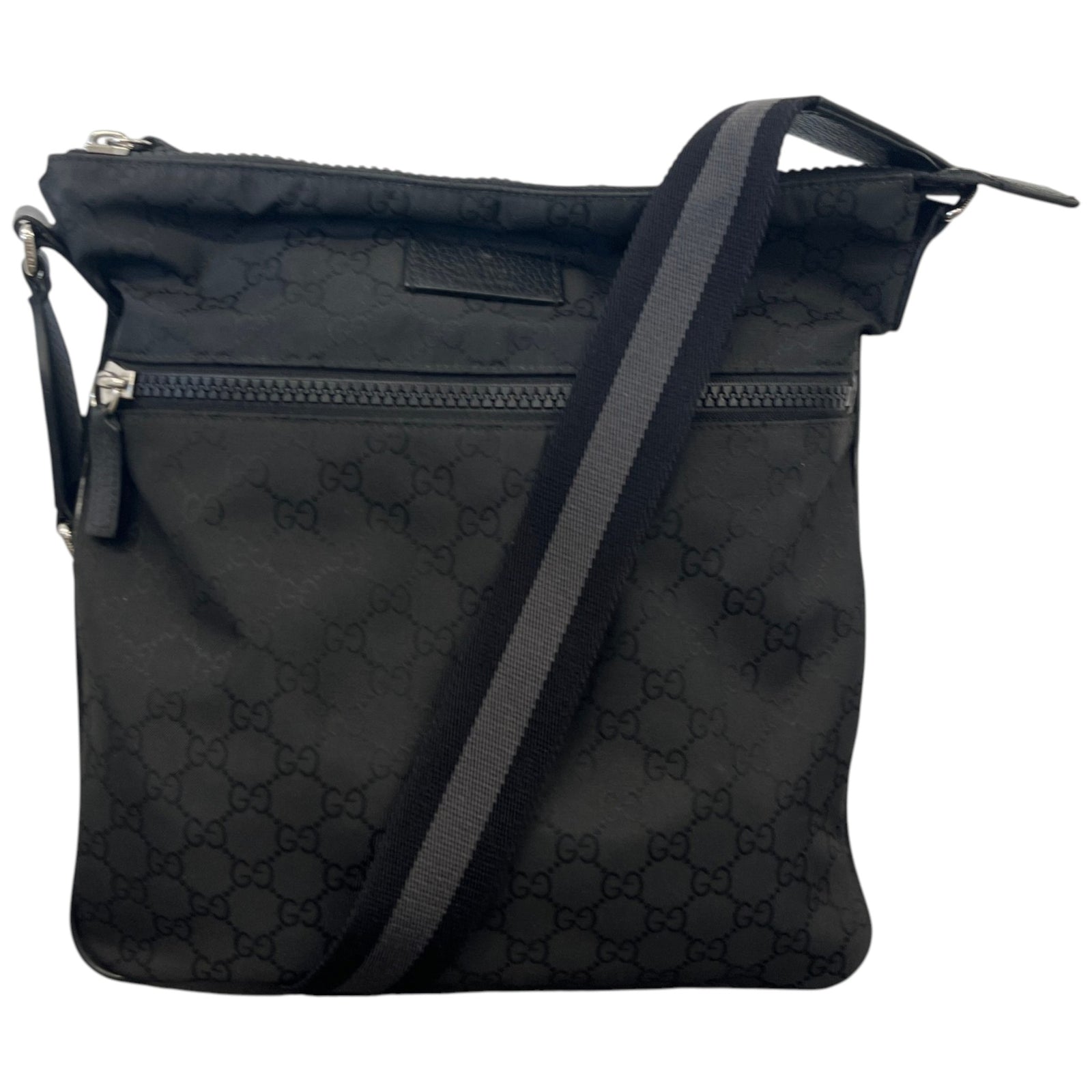 Men's Gg Supreme Messenger Bag Black - Photo 1