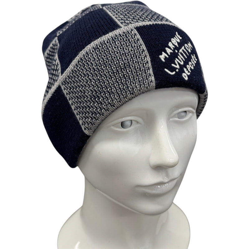 Men's Damier Bucket Hat Navy Size S