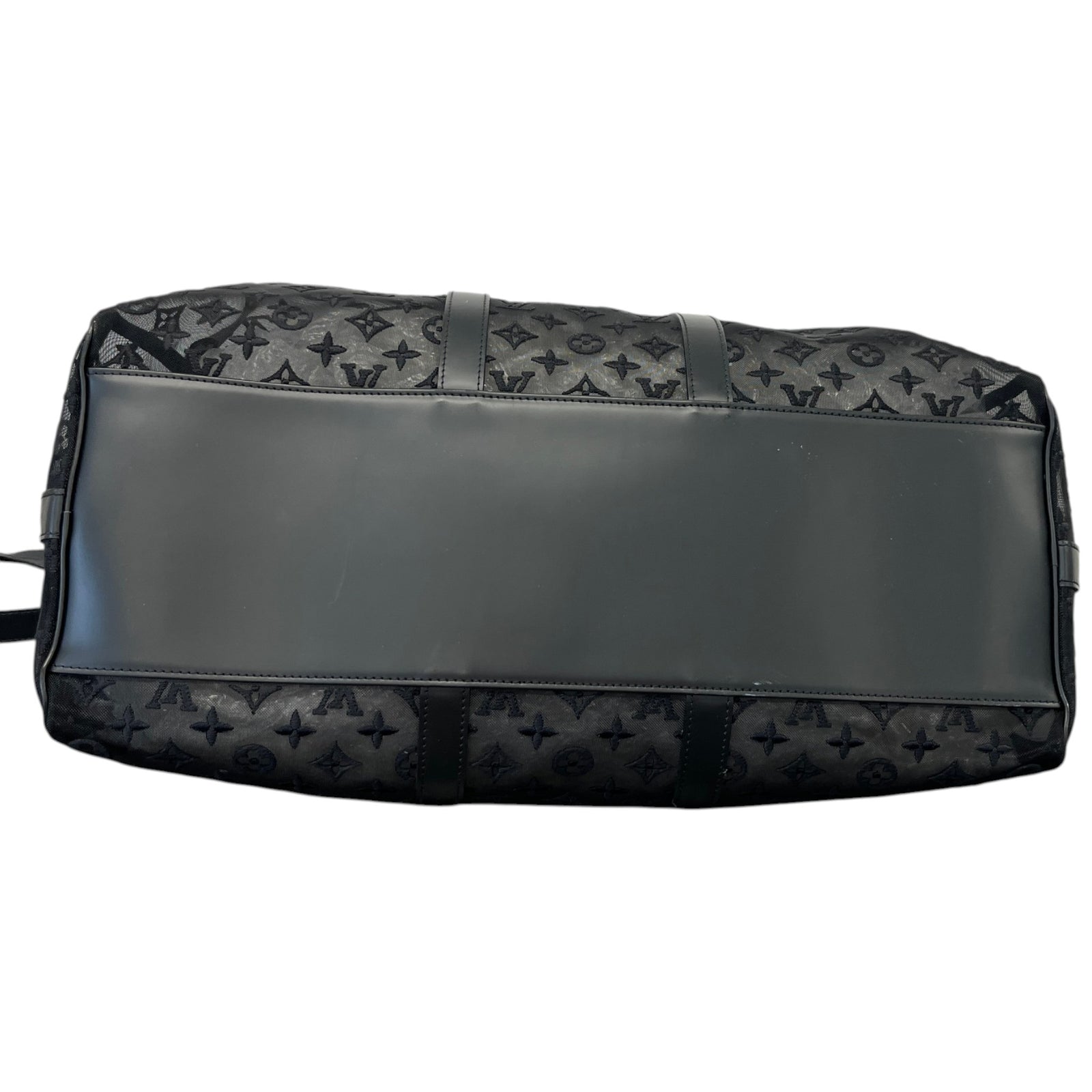 Men's Keepall Bandouliere Monogram Mesh 50 Travel Bag Black - Photo 12