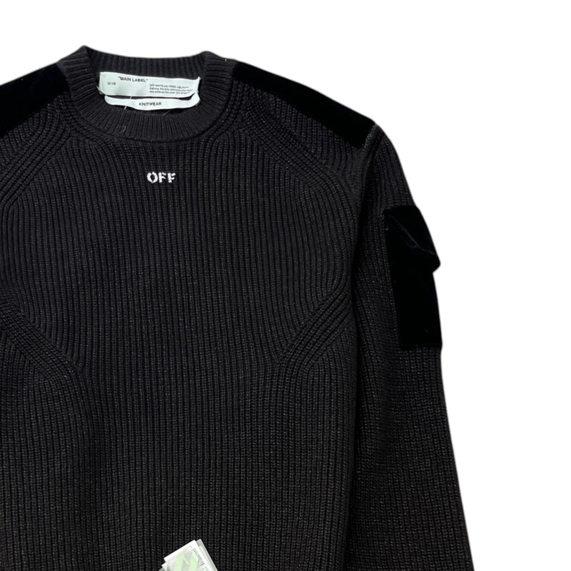 Men's Logo Knit Jumper Black Size M