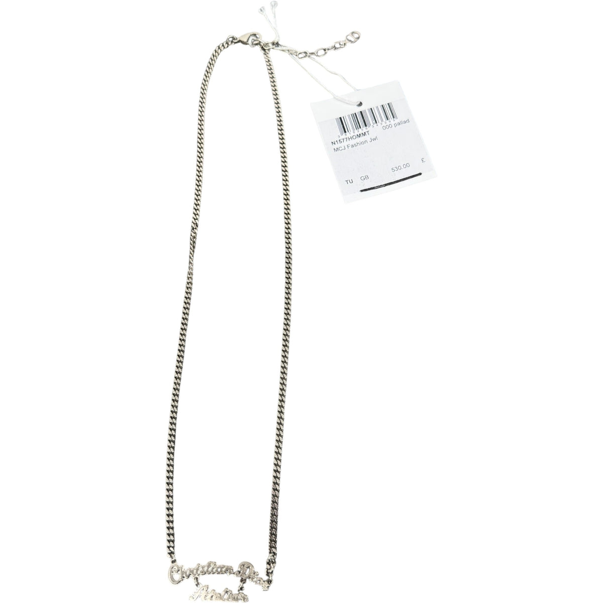 Men's Atelier Logo Necklace Silver - Photo 5