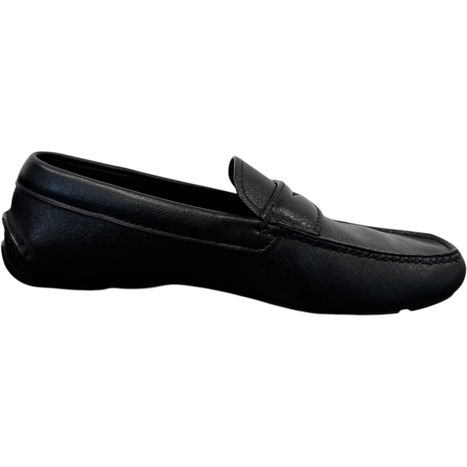 Men's Saffiano Driver Loafers Black Size EU 40.5 / UK 6.5 - Photo 4