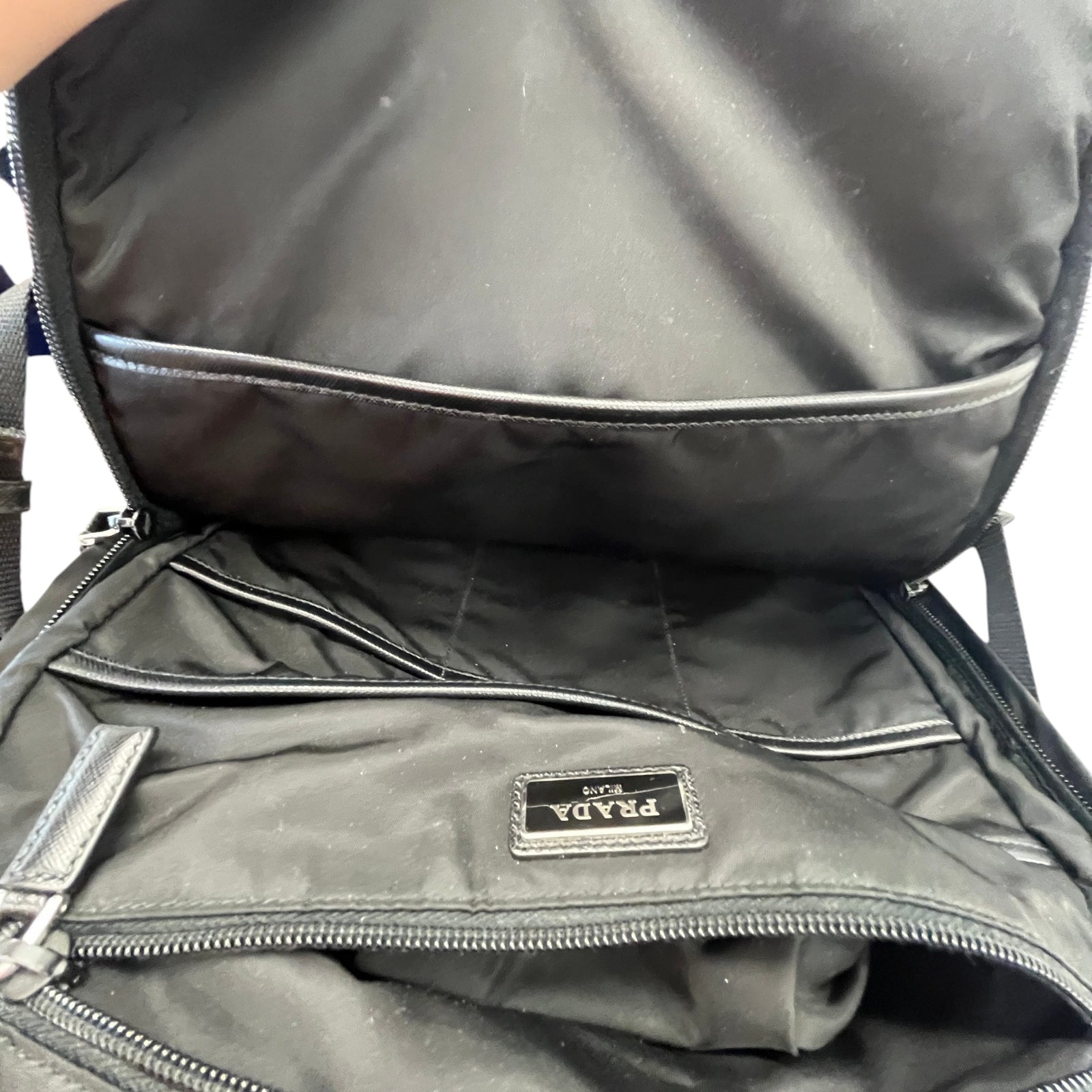 Men's Tessuto nylon compression Backpack Black - Photo 14