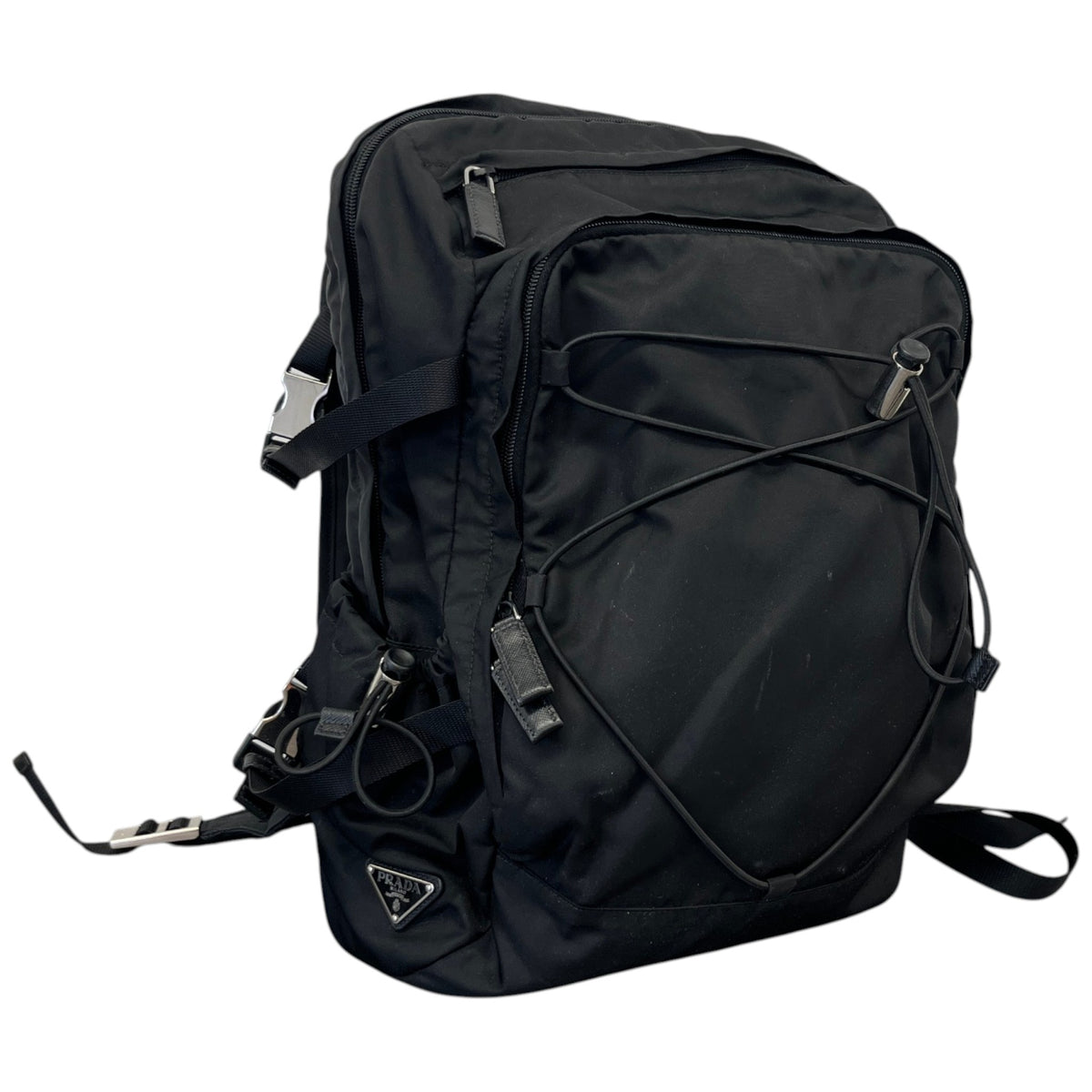 Men's Tessuto nylon compression Backpack Black - Photo 1