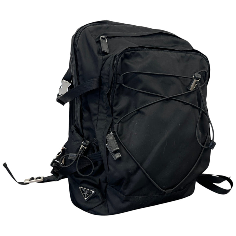 Men's Tessuto nylon compression Backpack Black