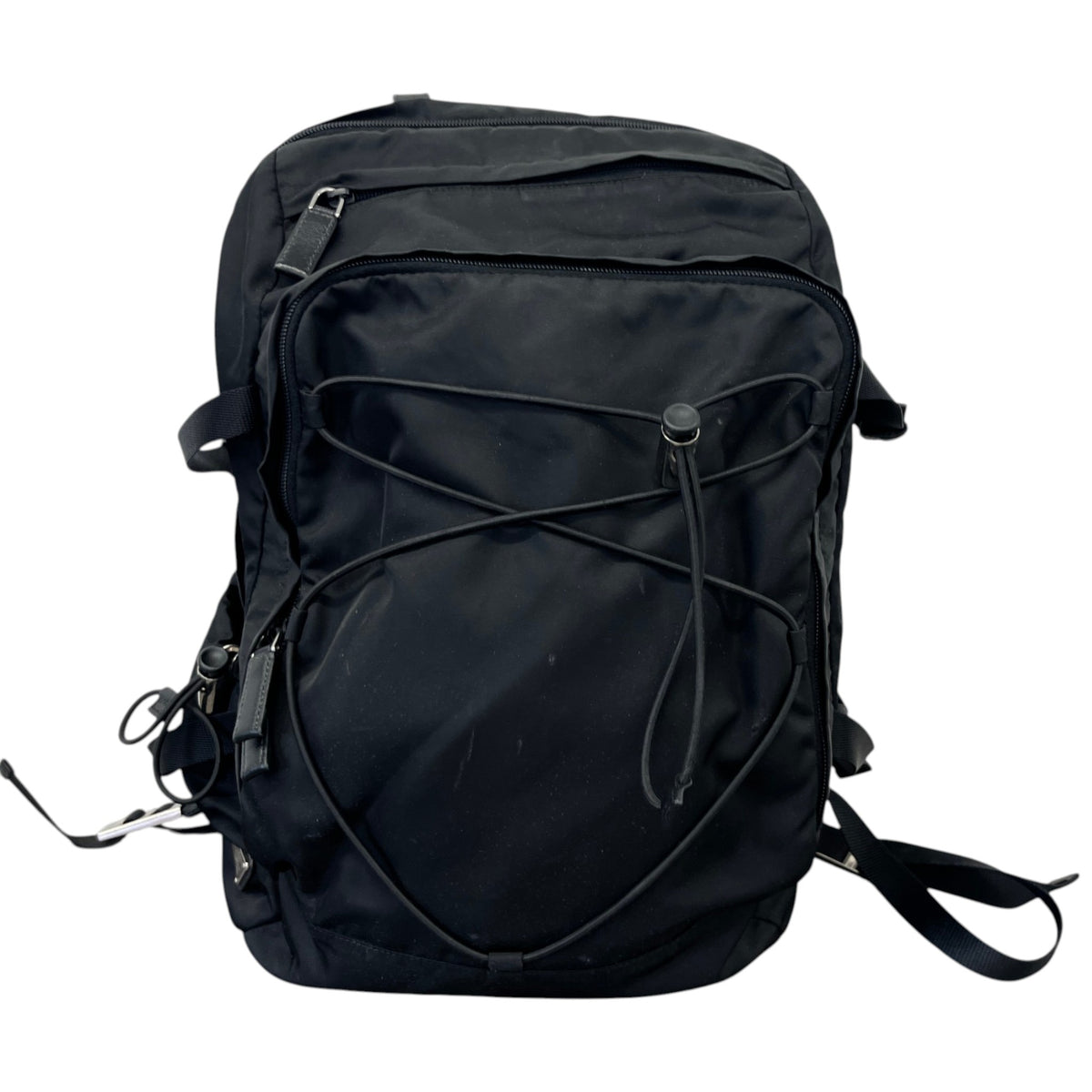 Men's Tessuto nylon compression Backpack Black - Photo 4