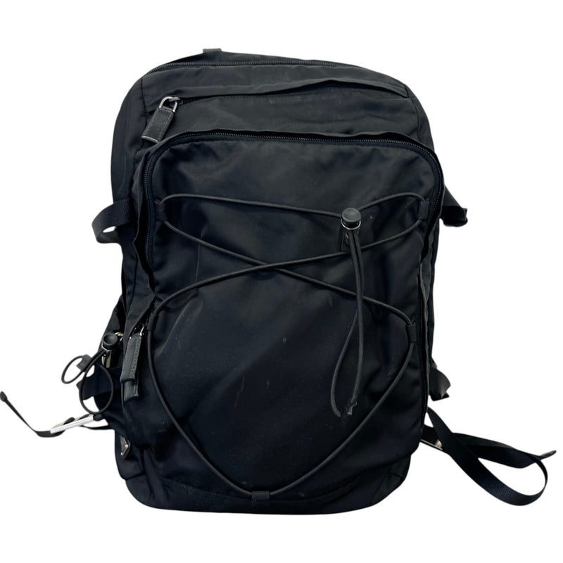 Men's Tessuto nylon compression Backpack Black