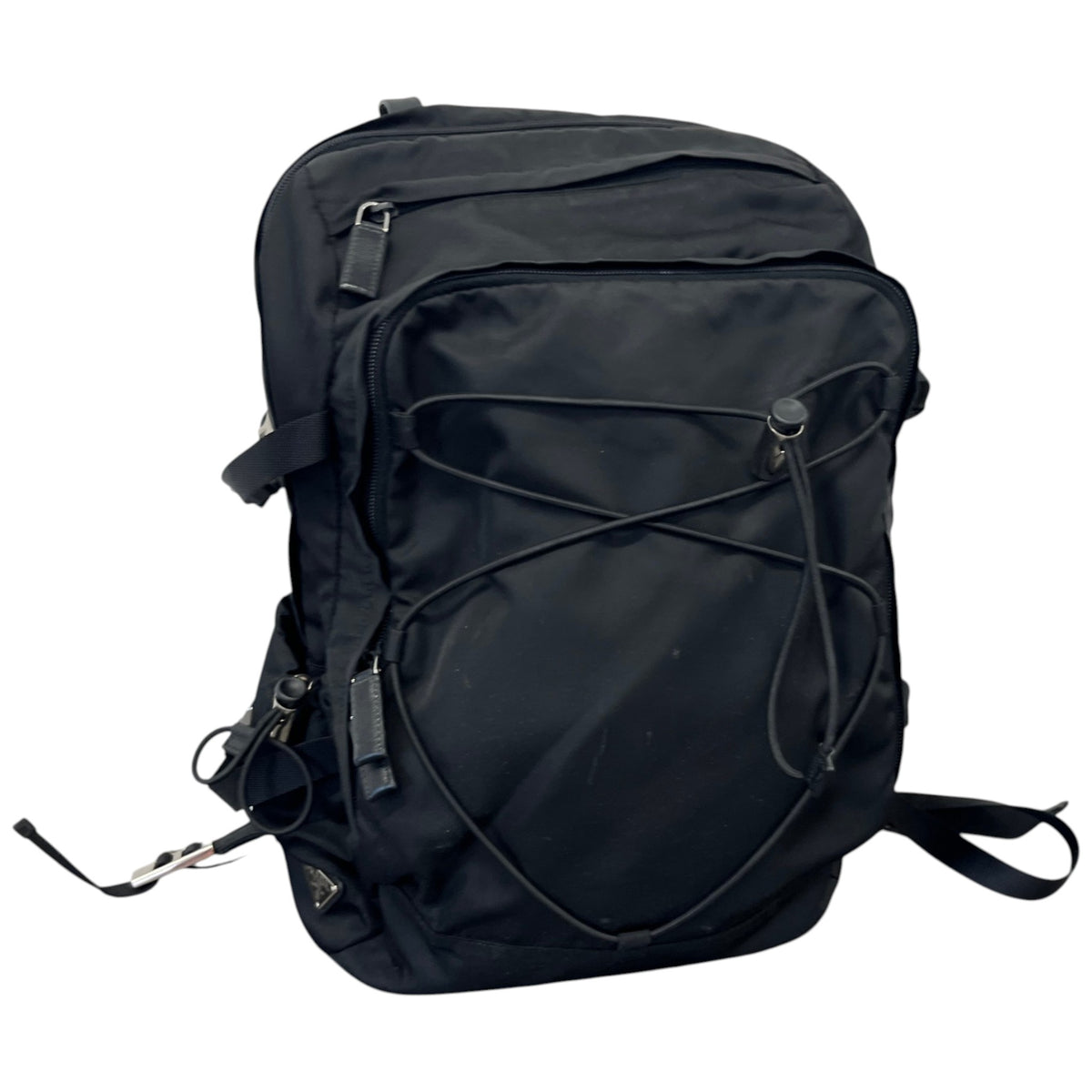 Men's Tessuto nylon compression Backpack Black - Photo 5