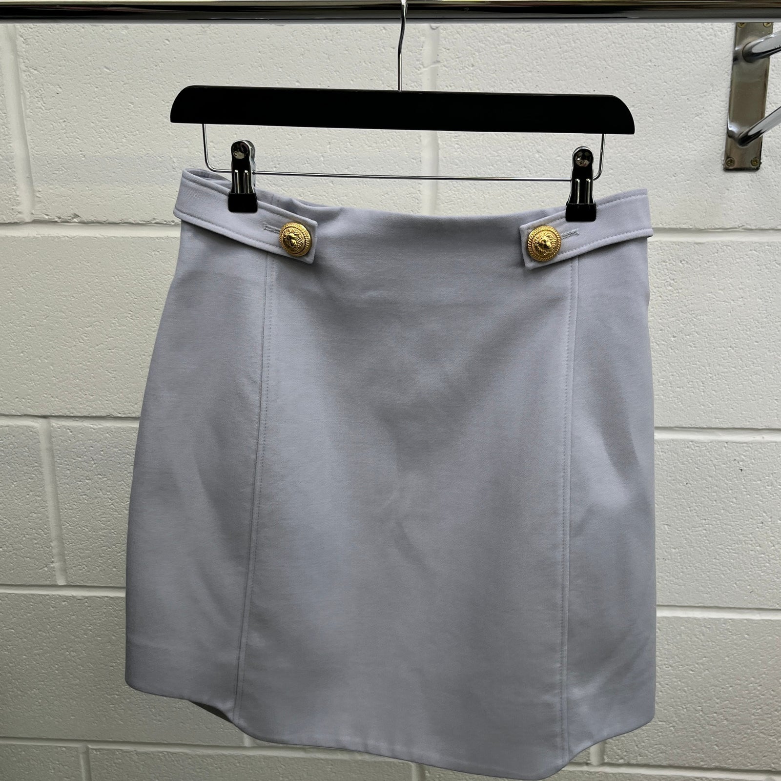 Women's Logo Buttons Skirts Blue Size UK10 - Photo 9