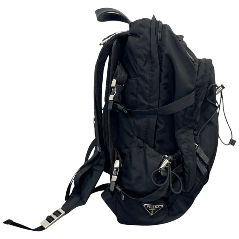 Men's Tessuto nylon compression Backpack Black