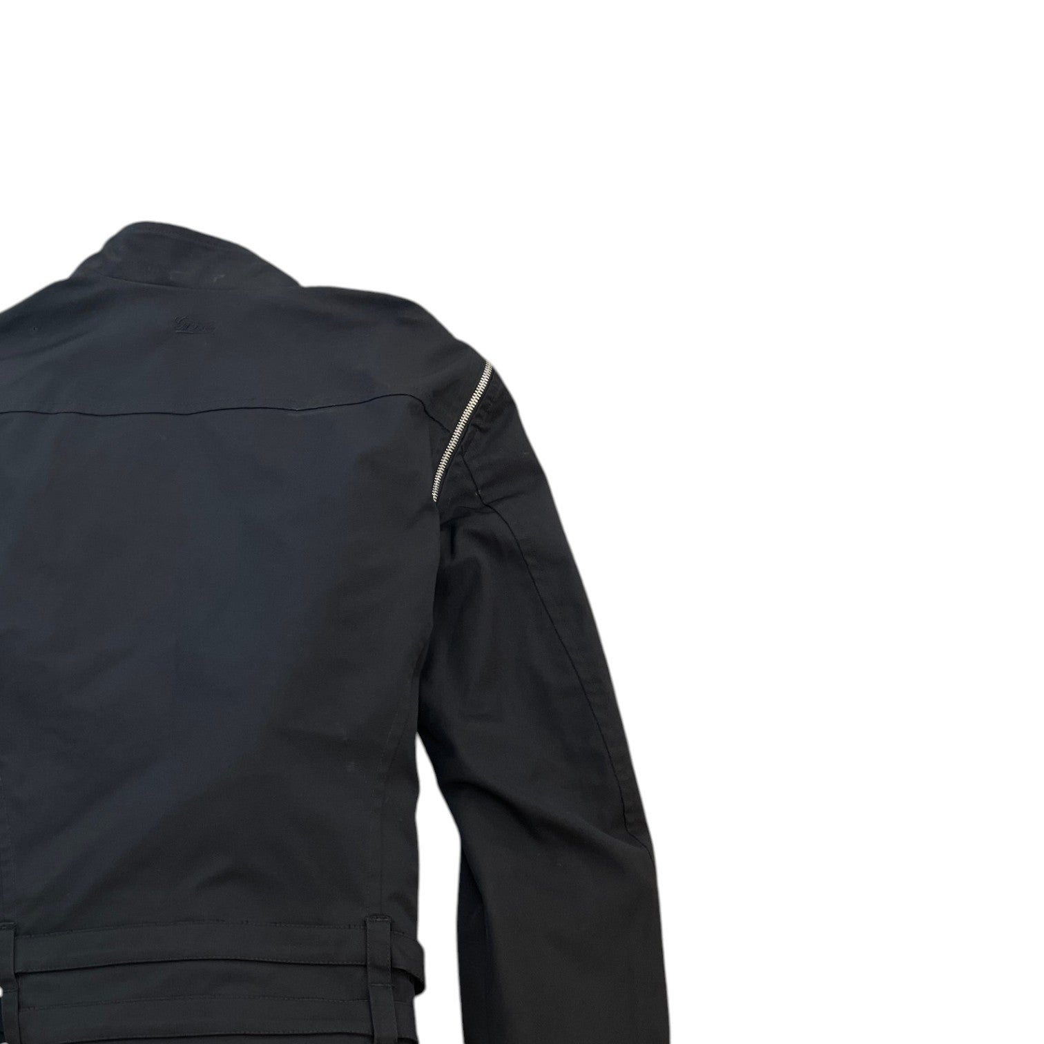 Men's Biker Jacket Black Size S - Photo 4