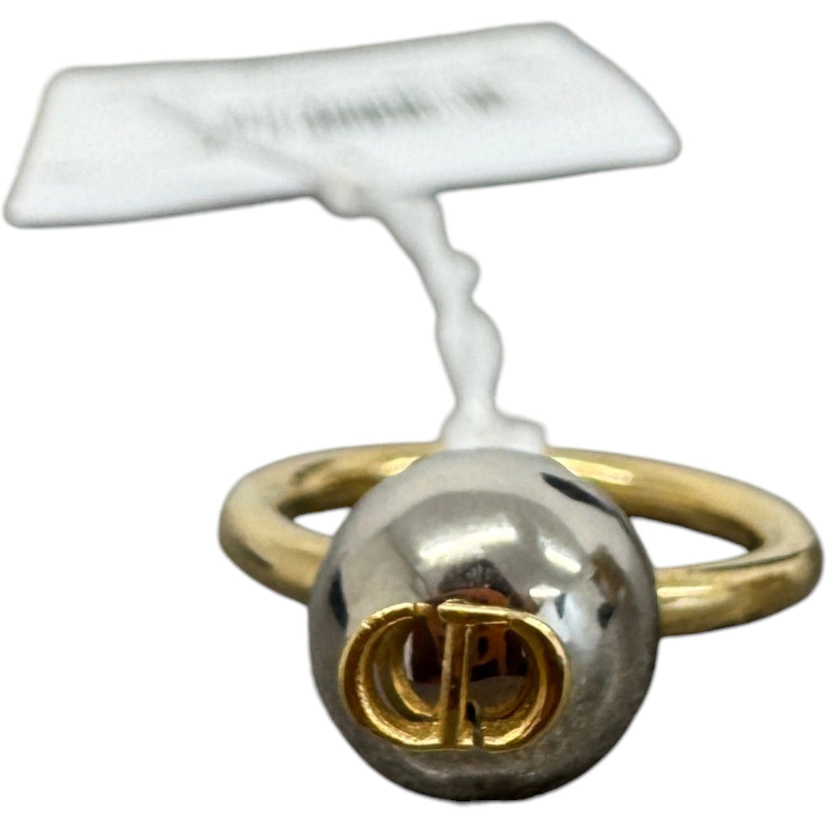 Women's CD Logo Ring Gold Size M - Photo 7