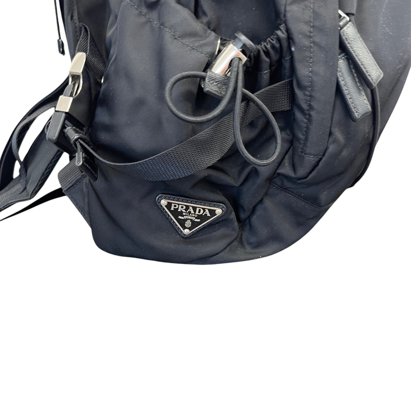 Men's Tessuto nylon compression Backpack Black
