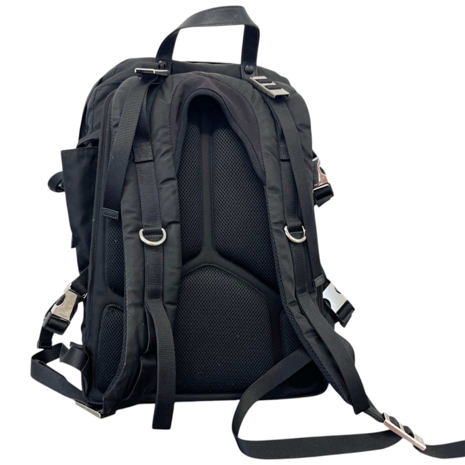 Men's Tessuto nylon compression Backpack Black - Photo 3