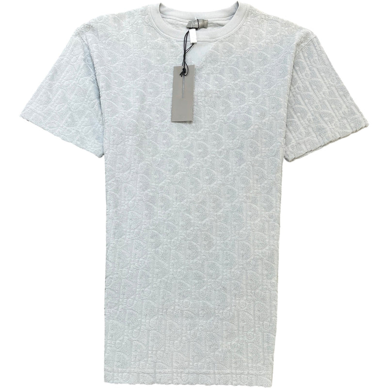 Men's Oblique Towelling T-Shirt Blue Size XXS