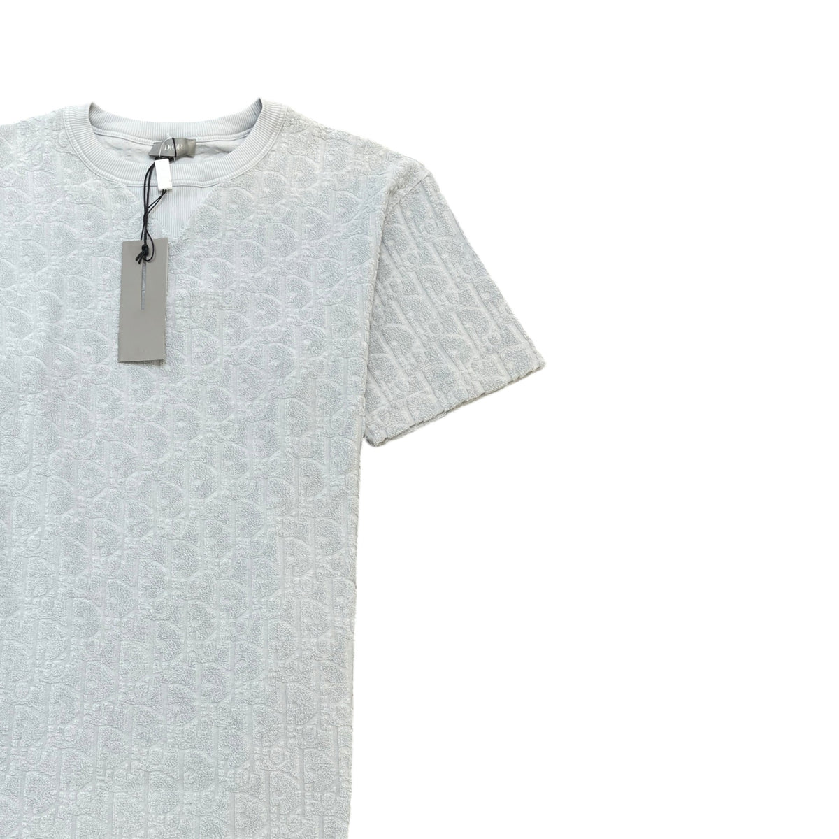 Men's Oblique Towelling T-Shirt Blue Size XXS - Photo 3