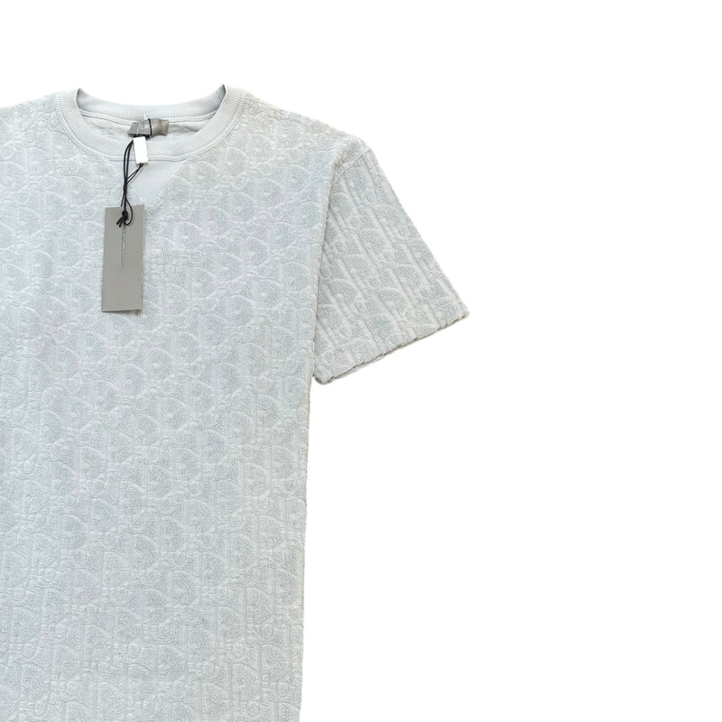 Men's Oblique Towelling T-Shirt Blue Size XXS