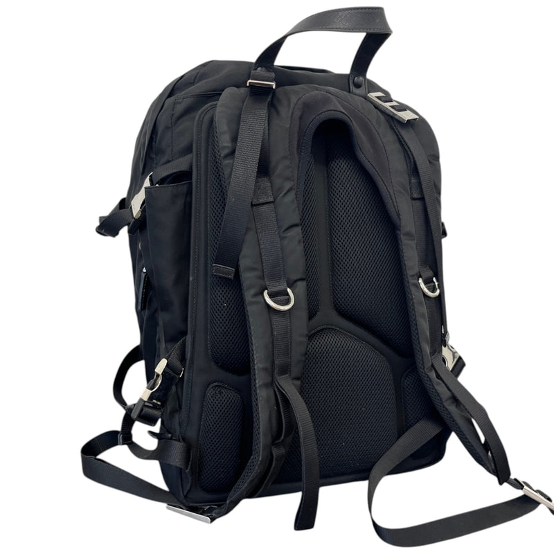 Men's Tessuto nylon compression Backpack Black