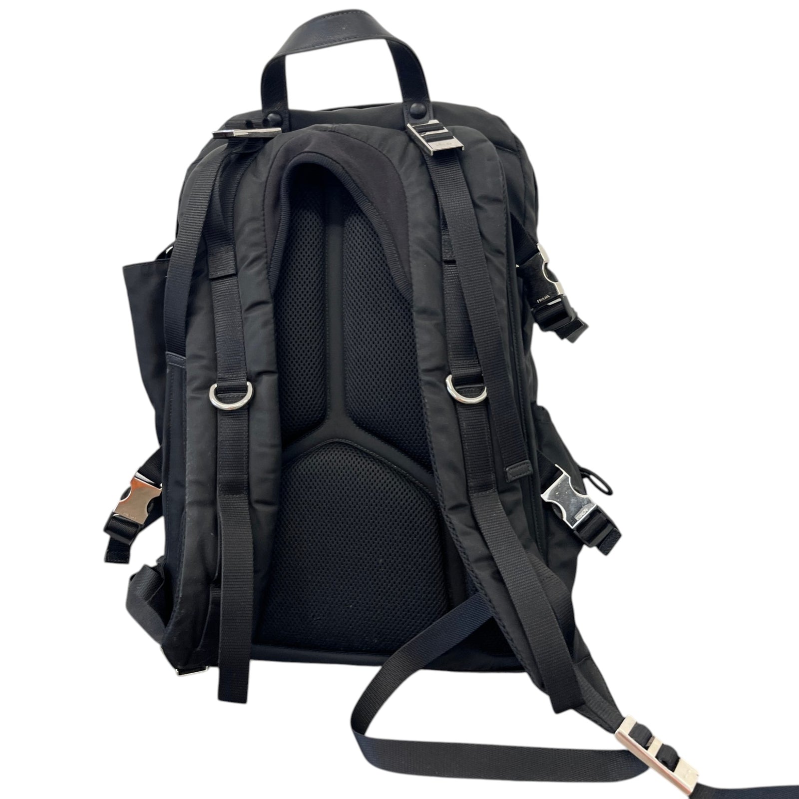 Men's Tessuto nylon compression Backpack Black - Photo 11