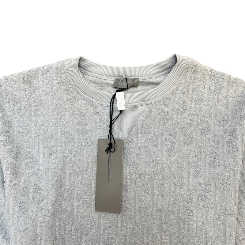 Men's Oblique Towelling T-Shirt Blue Size XXS