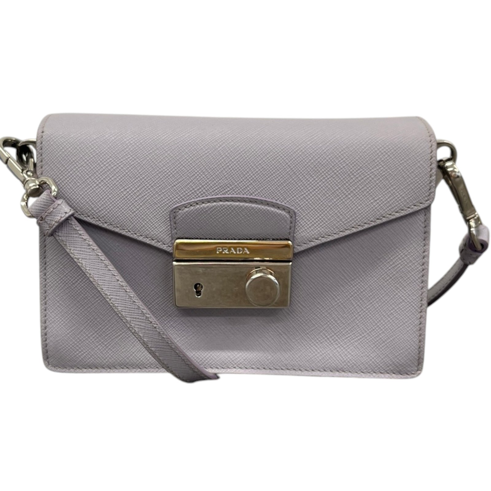 Women's Saffiano Leather Mini Sound Crossbody Bag Purple - Photo 1