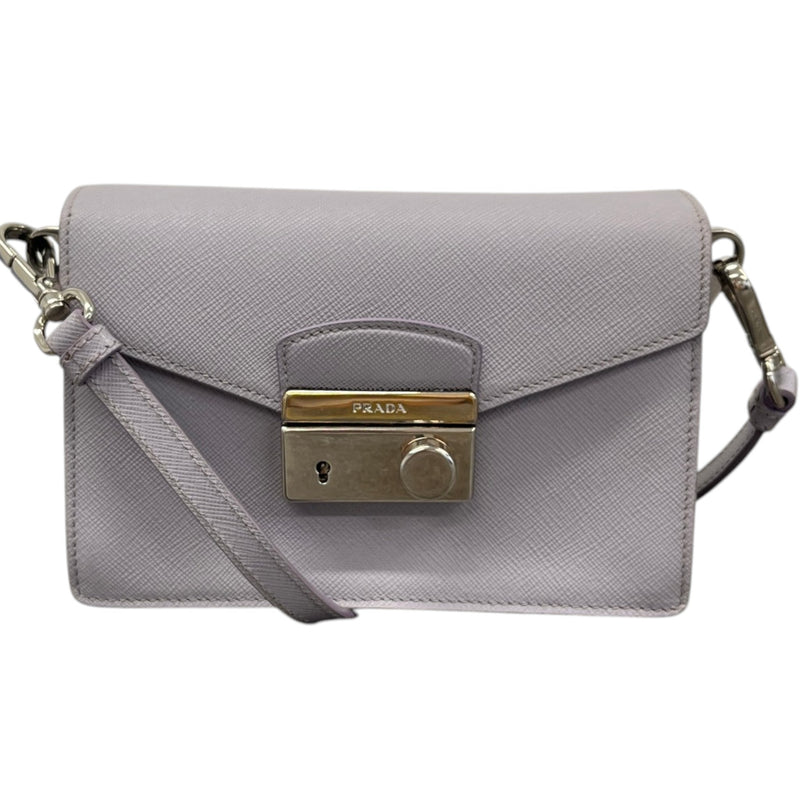 Women's Saffiano Leather Mini Sound Crossbody Bag Purple