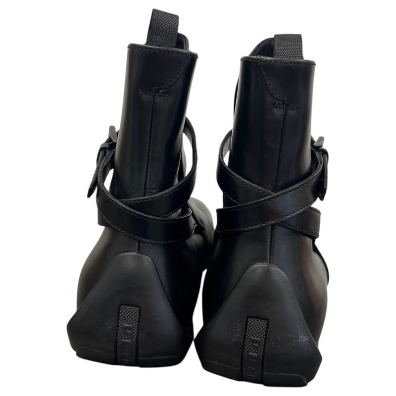 Men's Buckle Ankle Boots Black Size UK 9 / EU 43