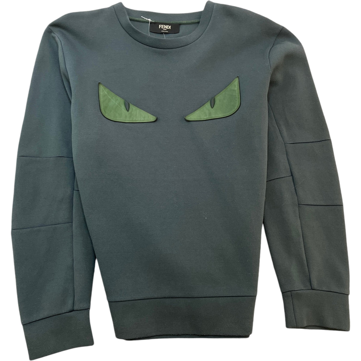 Men's Monster Eyes Sweatshirt Green Size XXL - Photo 1