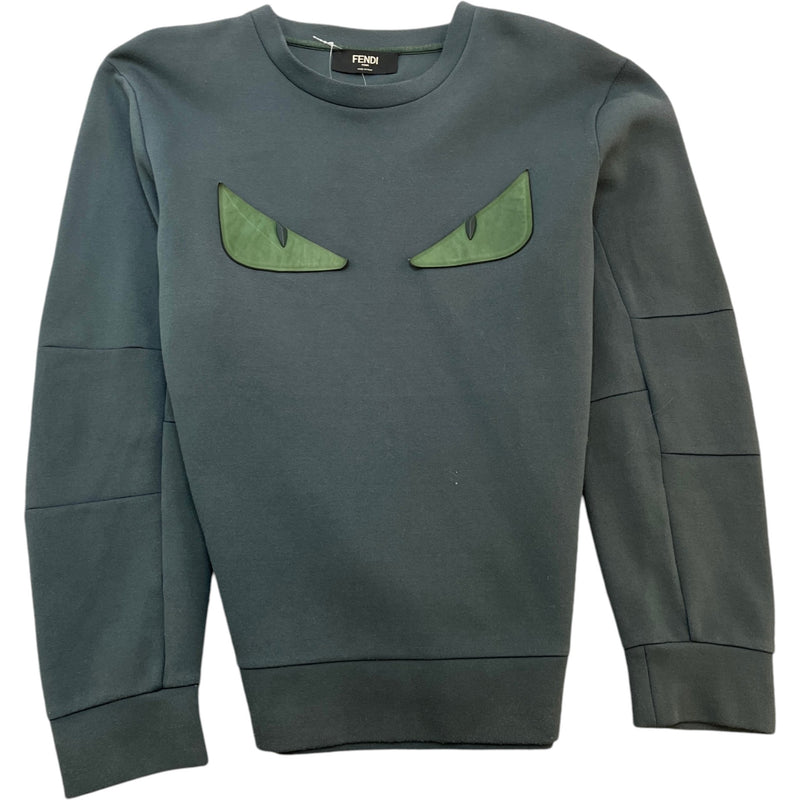 Men's Monster Eyes Sweatshirt Green Size XXL