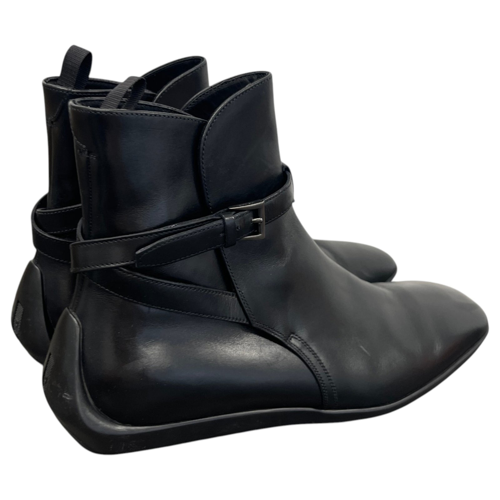 Men's Buckle Ankle Boots Black Size UK 9 / EU 43 - Photo 8