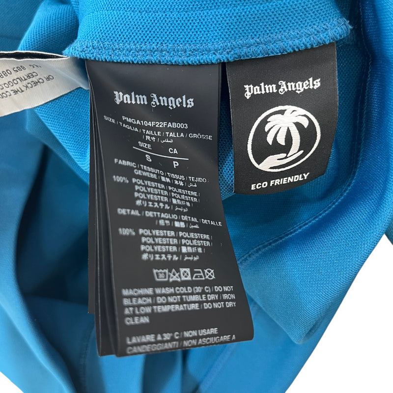 Men's Logo Print Track OverShirt Blue Size S