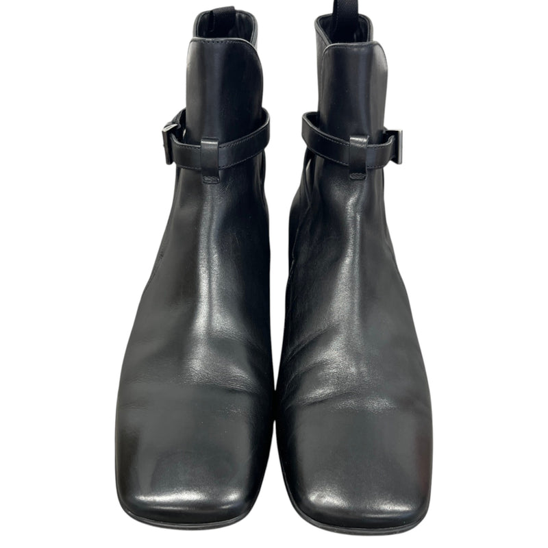 Men's Buckle Ankle Boots Black Size UK 9 / EU 43