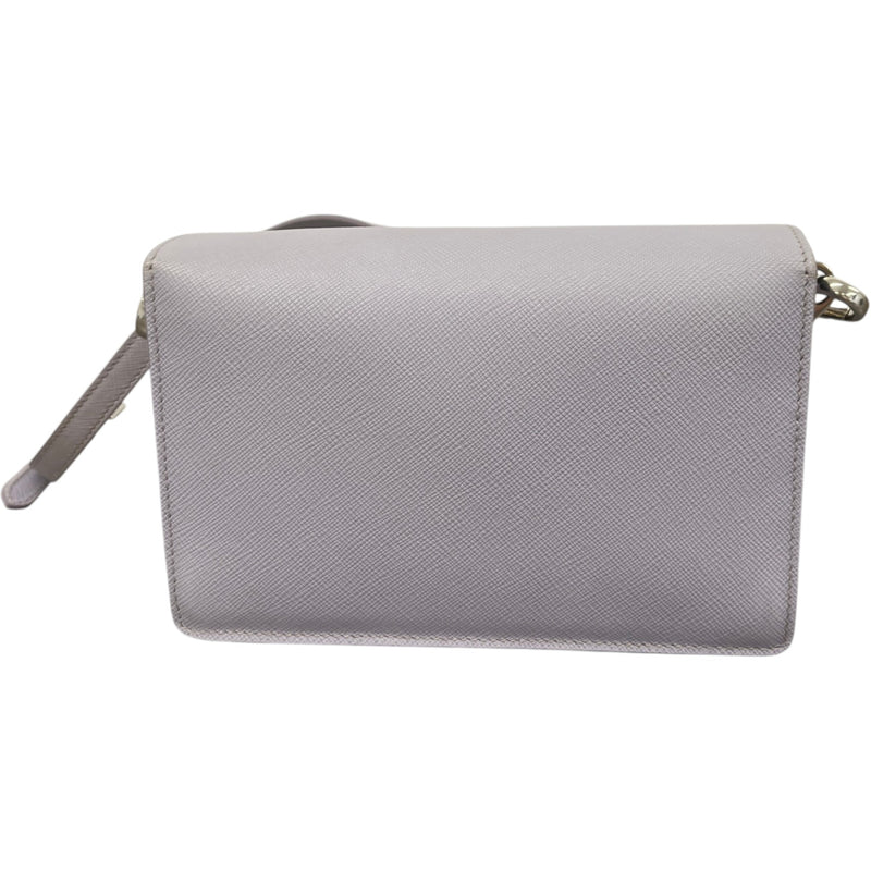 Women's Saffiano Leather Mini Sound Crossbody Bag Purple