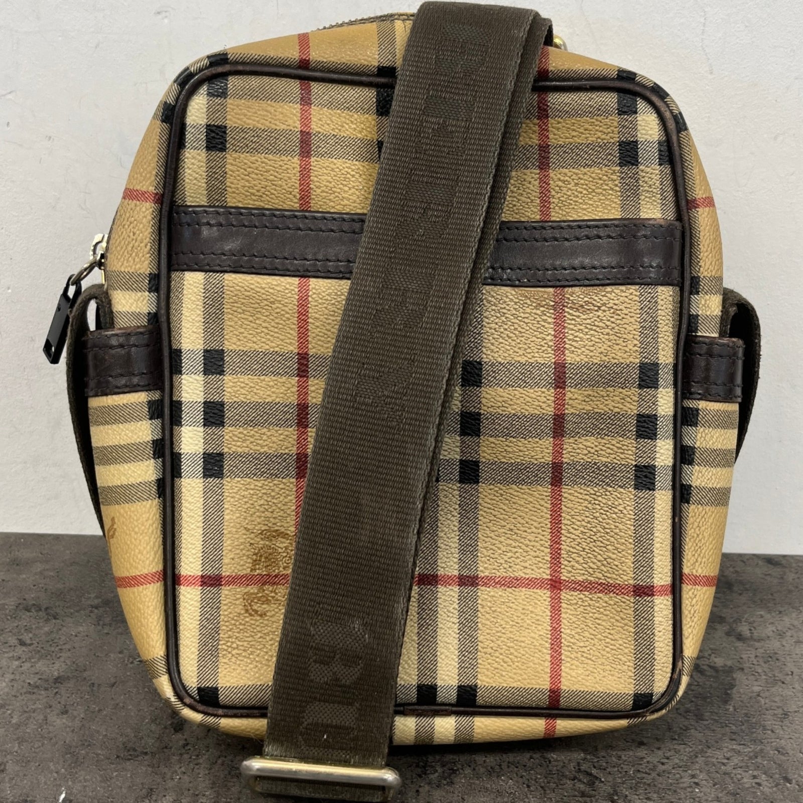 Men's Nova Check Crossbody Bag Brown - Photo 10