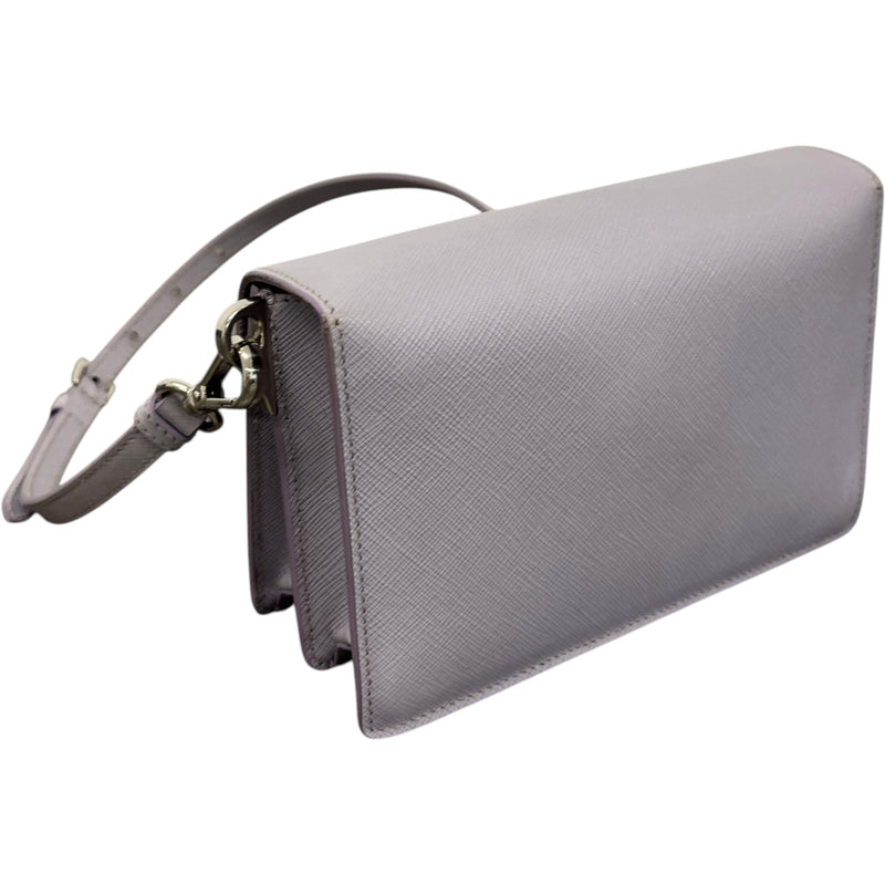 Women's Saffiano Leather Mini Sound Crossbody Bag Purple